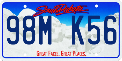 SD license plate 98MK56