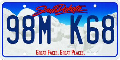 SD license plate 98MK68