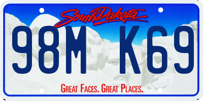 SD license plate 98MK69