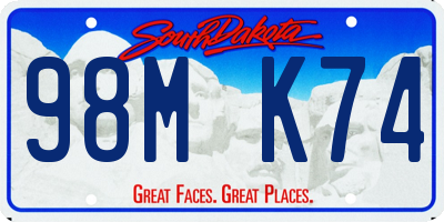 SD license plate 98MK74