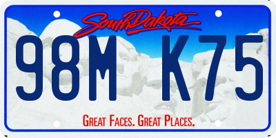 SD license plate 98MK75