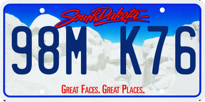 SD license plate 98MK76