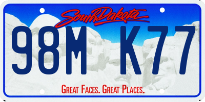 SD license plate 98MK77