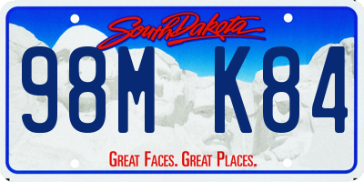 SD license plate 98MK84