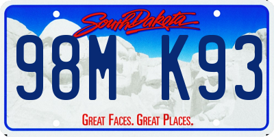 SD license plate 98MK93