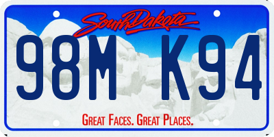 SD license plate 98MK94