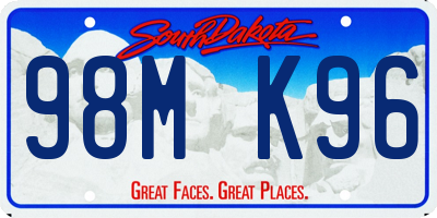 SD license plate 98MK96