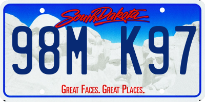 SD license plate 98MK97