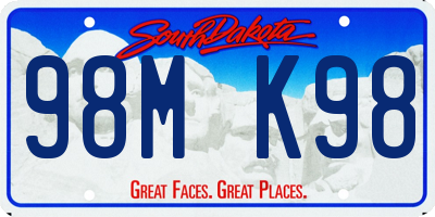 SD license plate 98MK98