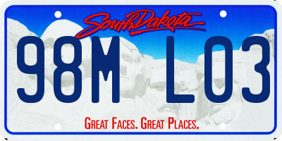 SD license plate 98ML03