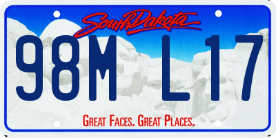SD license plate 98ML17