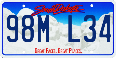 SD license plate 98ML34