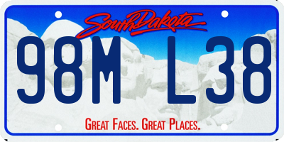 SD license plate 98ML38