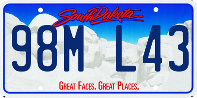 SD license plate 98ML43