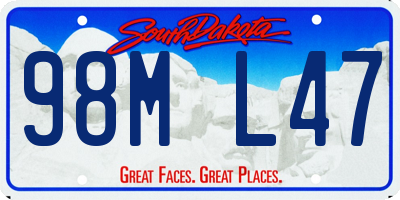 SD license plate 98ML47