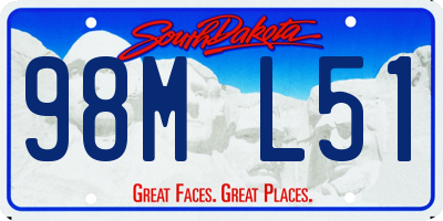 SD license plate 98ML51