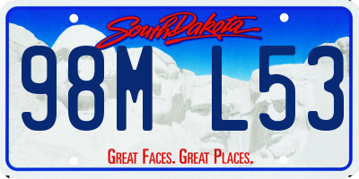 SD license plate 98ML53