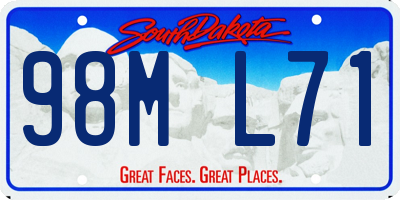 SD license plate 98ML71