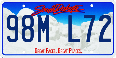 SD license plate 98ML72