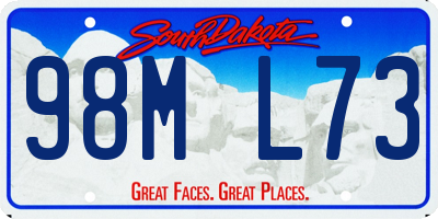 SD license plate 98ML73