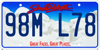 SD license plate 98ML78