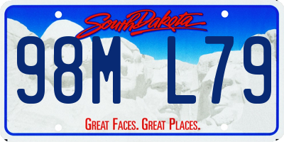 SD license plate 98ML79