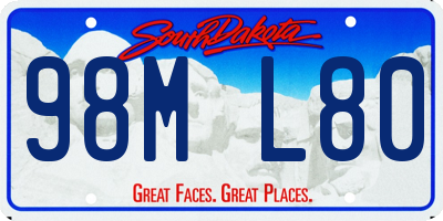 SD license plate 98ML80