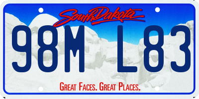 SD license plate 98ML83