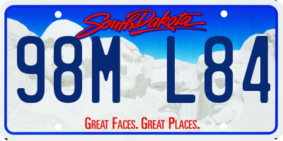 SD license plate 98ML84