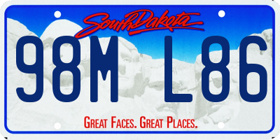 SD license plate 98ML86