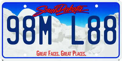 SD license plate 98ML88