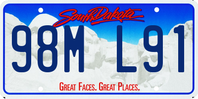 SD license plate 98ML91