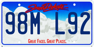 SD license plate 98ML92