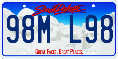 SD license plate 98ML98