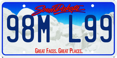 SD license plate 98ML99