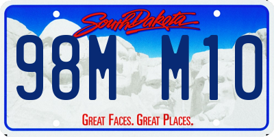 SD license plate 98MM10