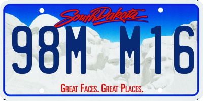 SD license plate 98MM16