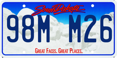 SD license plate 98MM26