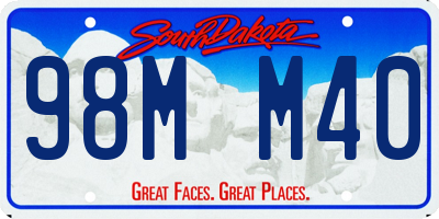 SD license plate 98MM40