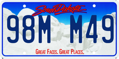 SD license plate 98MM49