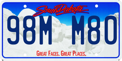 SD license plate 98MM80