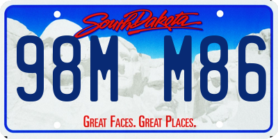 SD license plate 98MM86