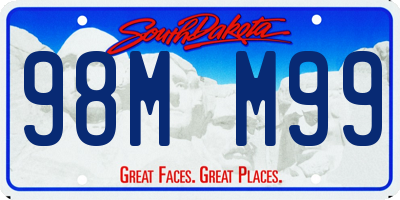 SD license plate 98MM99