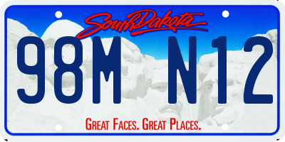 SD license plate 98MN12