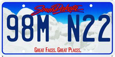 SD license plate 98MN22