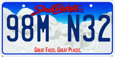 SD license plate 98MN32