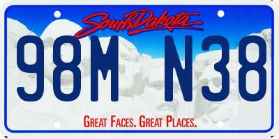 SD license plate 98MN38
