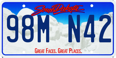SD license plate 98MN42