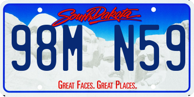 SD license plate 98MN59
