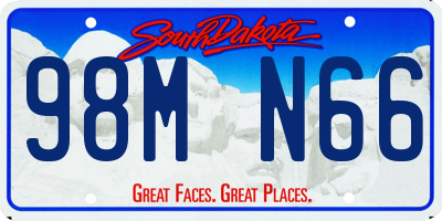 SD license plate 98MN66